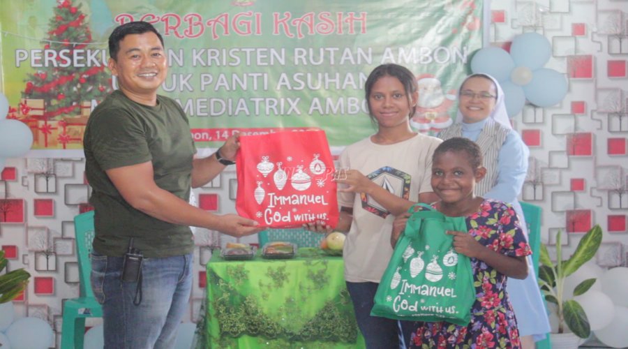 Persekutuan Kristen Rutan Ambon Berbagi Kasih dengan Panti Asuhan Maria Mediatrix