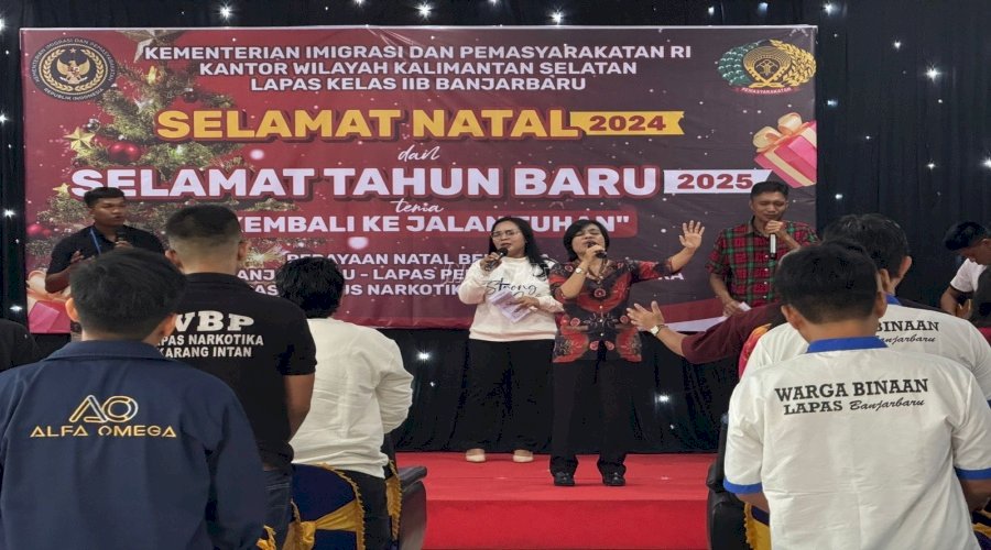 Kembali ke Jalan Tuhan, Lapas Banjarbaru Gelar Kebaktian Natal Warga Binaan