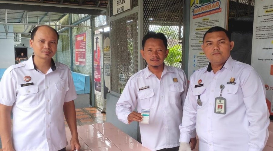 Mendadak Tes Urine, Petugas dan Warga Binaan Lapas Tanjungpandan Negatif Narkoba