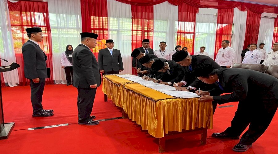 Kakanwil Ditjenpas Kalsel Lantik Pejabat Manajerial dan Nonmanajerial