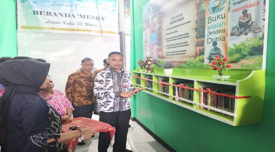 Resmikan Perpustakaan Warga Binaan, Ini Pesan Kalapas Wahai