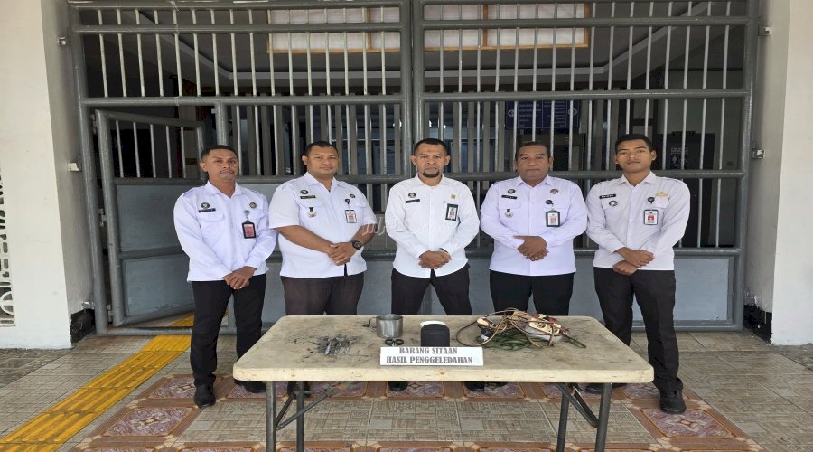 Deteksi Dini Gangguan Kamtib, Lapas Ambon Laksanakan Penggeledahan