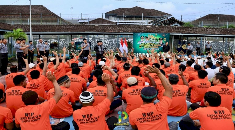 Warga Binaan Lapas Tanjungpandan Berbuka Puasa Bersama Wakil Bupati dan Forkopimda