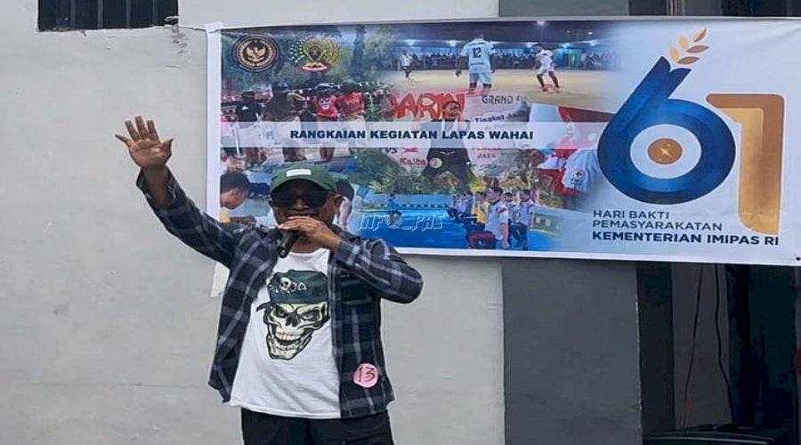 Olah Bakat Seni Vokal, Warga Binaan Lapas Wahai Ramaikan Lomba Karaoke Porsenikab