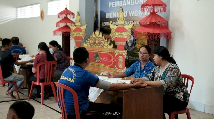 Sinergi dengan Puskesmas Tabanan III, Lapas Tabanan Periksa Kesehatan Warga Binaan
