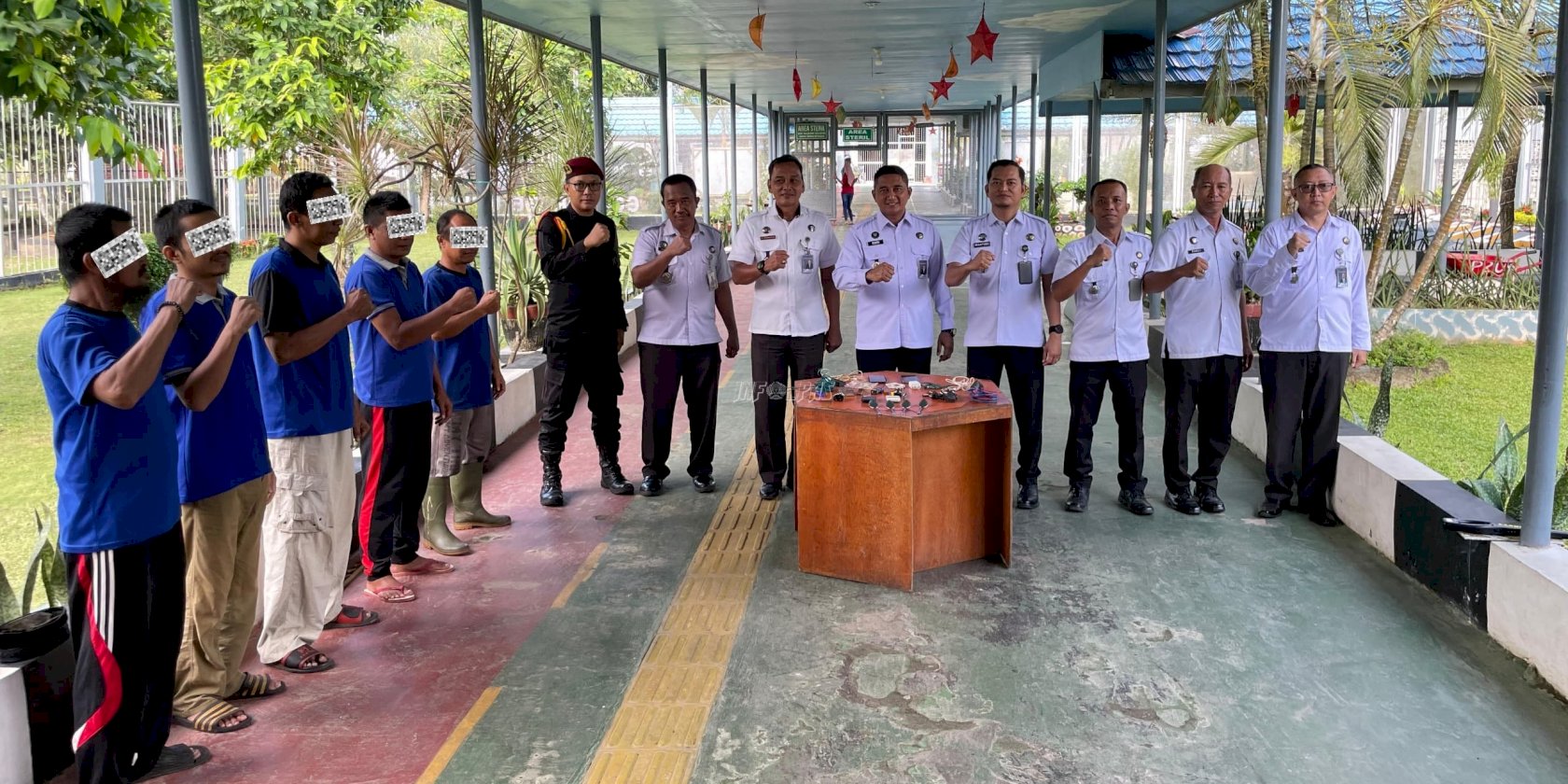 Cegah Gangguan Keamanan, Lapas Narkotika Karang Intan Razia Blok Hunian