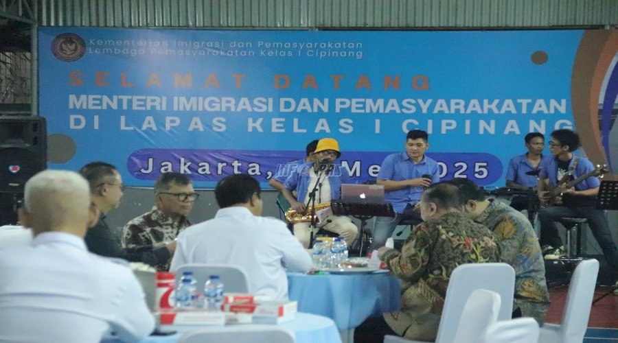 Menteri Imipas Apresiasi Penampilan Latucip Band, Lapas Cipinang