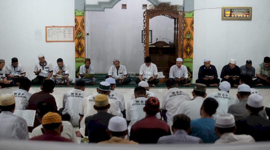 Rutan Rantau Perkuat Kerohanian Warga Binaan dan Petugas dengan Pengajian Bersama 