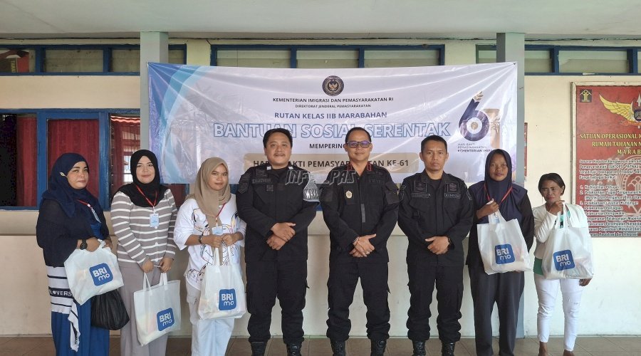 Rutan Marabahan Salurkan Bantuan Sembako kepada Keluarga Warga Binaan