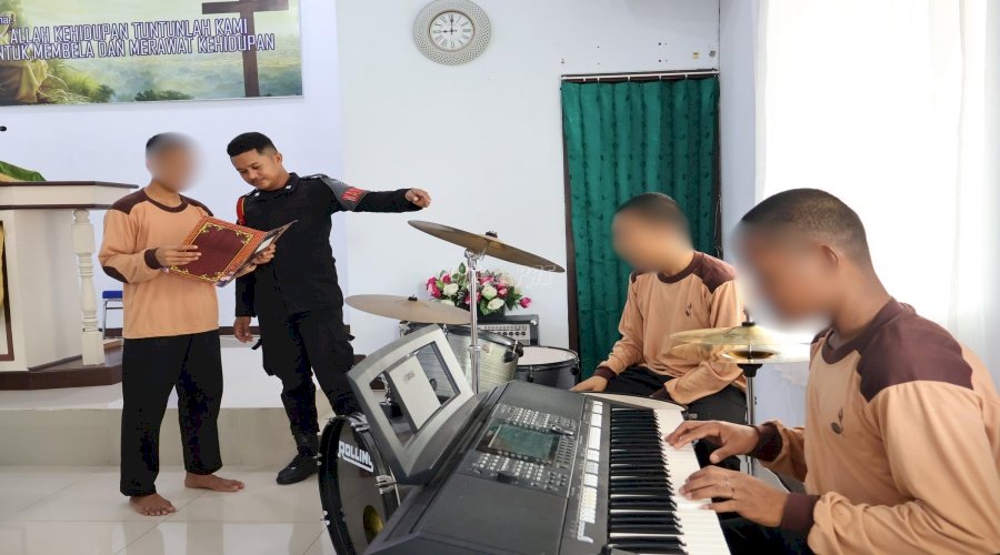 LPKA Ambon Kembangkan Kreativitas Bermusik Anak Binaan