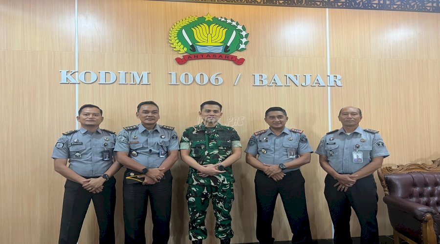 Sambangi Kodim 1006 Banjar, Lapas Narkotika Karang Intan Bangun Sinergi Dukung Ikrar Zero Halinar
