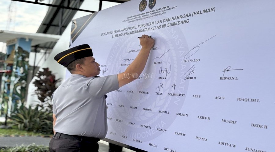 Lapas Sumedang Tegas Gaungkan Ikrar Anti Narkoba dan Handphone