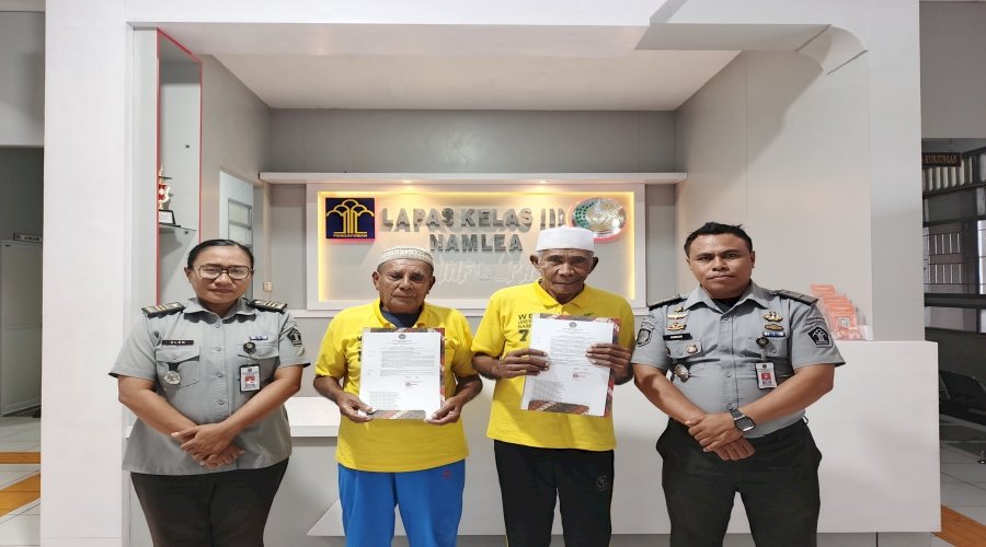Dua Warga Binaan Lapas Namlea Terima Remisi Usia di Atas 70 Tahun