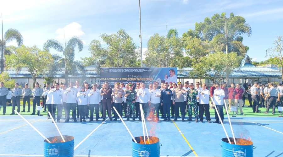 Lapas Narkotika Karang Intan Tuan Rumah Deklarasi Komitmen Bersama Wujudkan Pemasyarakatan Bebas Narkoba dan HP Ilegal