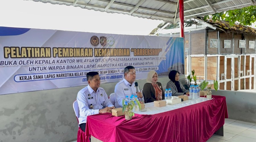 Barbershop “Laskarin” Lapas Narkotika Karang Intan Resmi Dibuka