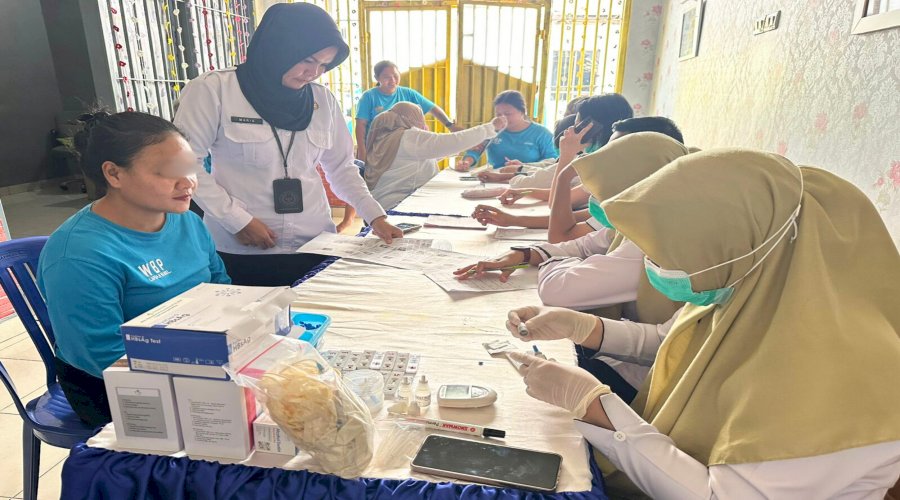 Lapas Perempuan Pangkalpinang Cek Kesehatan Warga Binaan dan Skrining Triple Eliminasi