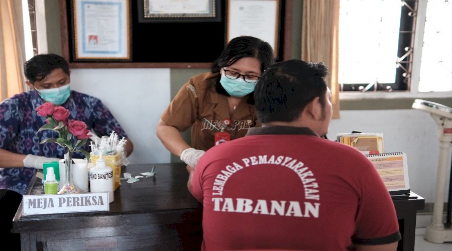 Lapas Tabanan Gandeng Dinkes dan Puskesmas Tabanan Laksanakan Skrining TBC bagi Warga Binaan