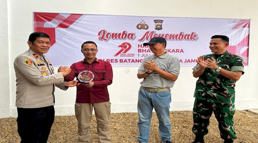 Kepala LPKA Muara Bulian Juara I Lomba Menembak HUT Ke-79 Bhayangkara se-Kab. Batang