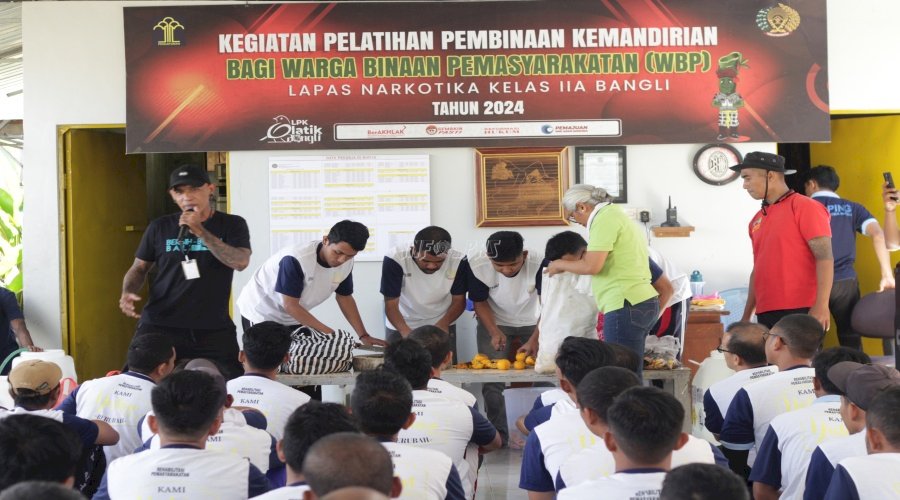 Warga Binaan Lapas Narkotika Bangli Dibekali Pelatihan Produk Ramah Lingkungan