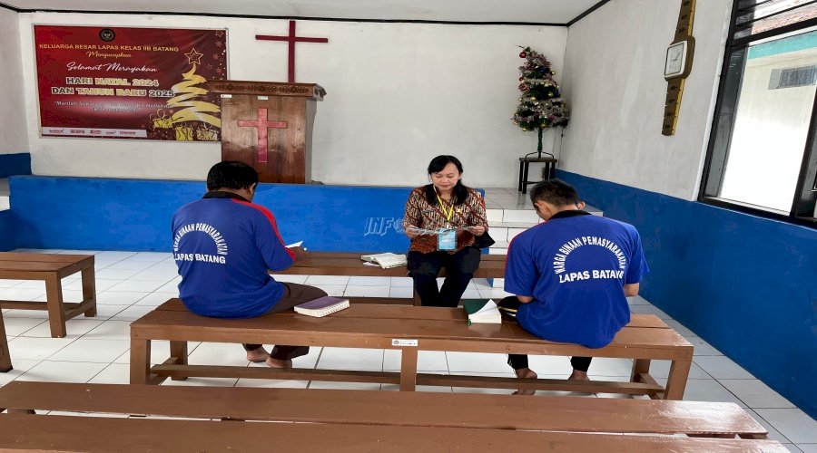 Warga Binaan Nasrani Lapas Batang Laksanakan Kegiatan Kerohanian di Gereja El Sadai