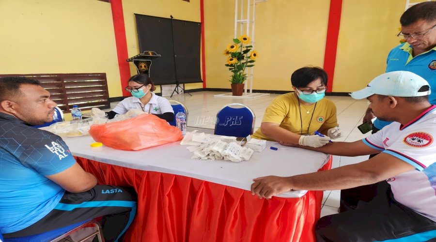 Gandeng Puskesmas Ohoijang-Watdek, Petugas Lapas Tual Jalani Skrining TBC