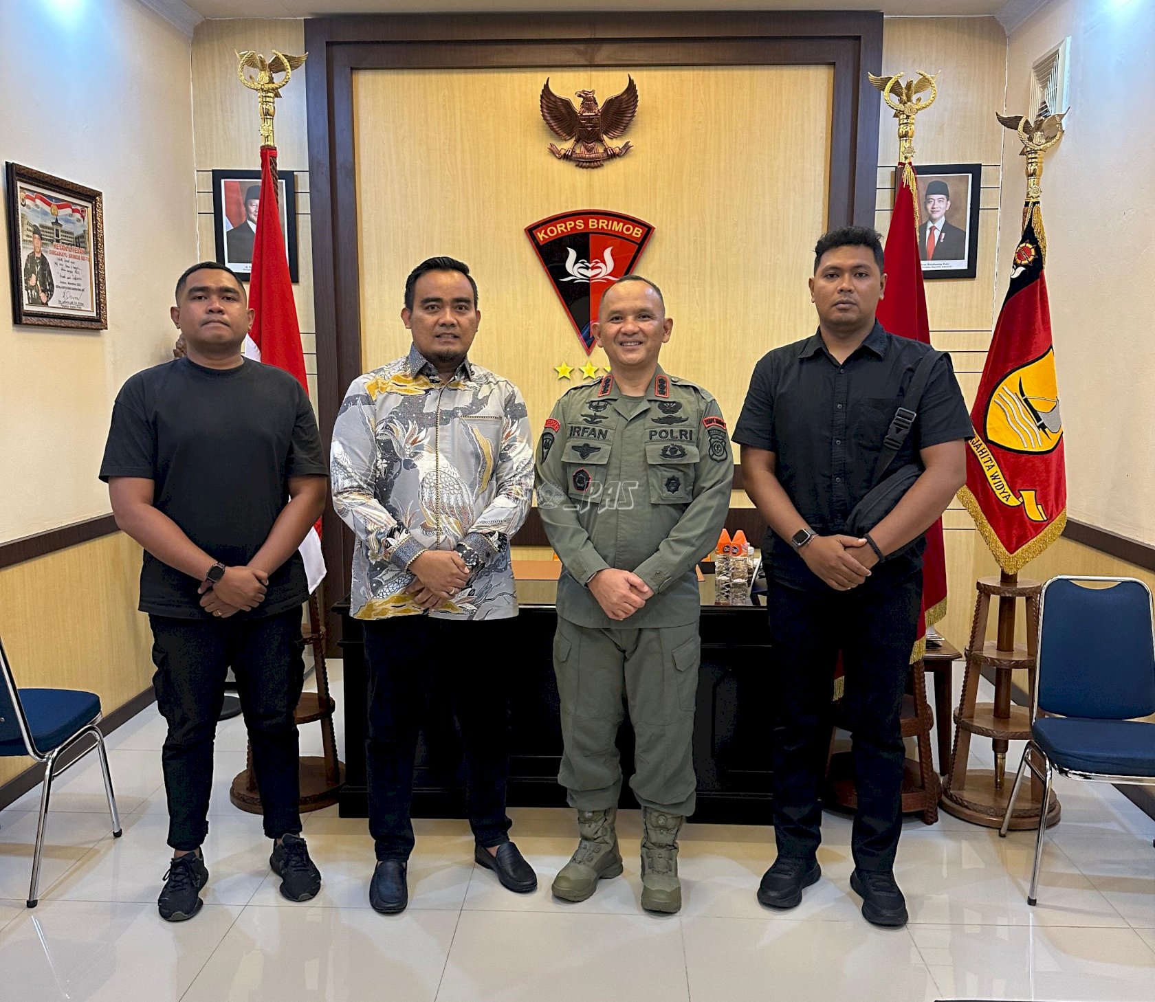 Sinergi Pemasyarakatan dan Kepolisian, Karutan Ambon Sambangi Dansat Brimob Polda Maluku