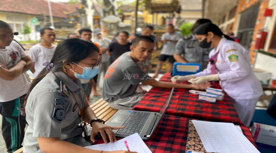 Rutan Negara Gandeng Puskesmas 1 Negara Laksanakan Skrining TBC bagi Warga Binaan