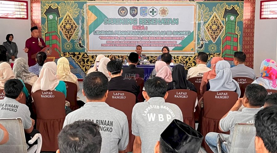 Deteksi Dini Penyakit Menular, Lapas Bangko Gandeng Berbagai Pihak Laksanakan Skrining Kesehatan