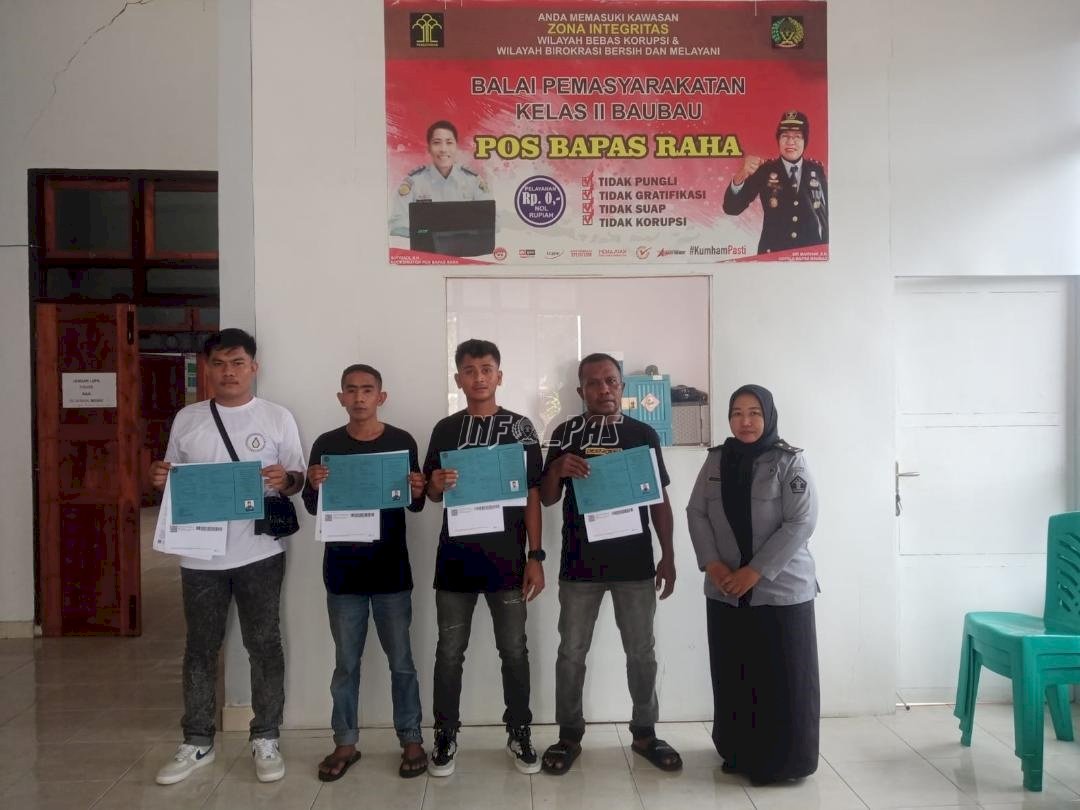 Aplikasi “Lapobar” Permudah Serah Terima Klien Pemasyarakatan Rutan Raha ke Bapas Baubau