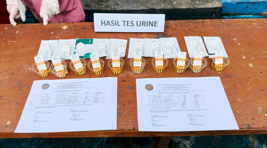 Komitmen Zero Narkoba, Lapas Bandanaira Tes Urine Petugas dan Warga Binaan