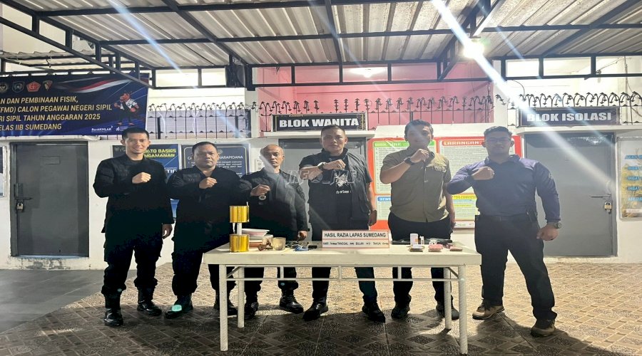 Lapas Sumedang Kembali Razia Kamar Hunian, Buru Sejumlah Barang Terlarang