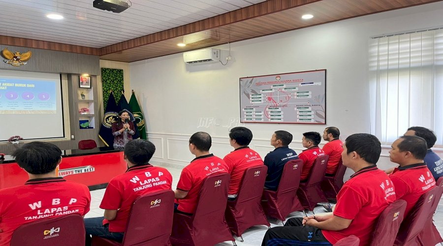 Lapas Tanjungpandan Tanamkan Nilai Hiri dan Ottapa bagi Warga Binaan Buddha