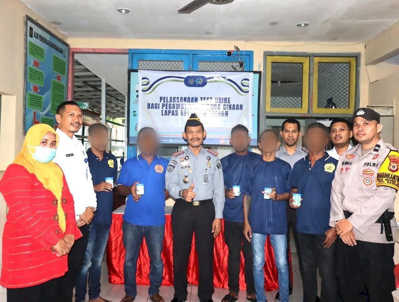 Berantas Narkoba, Lapas Ambon Gelar Tes Urine Massal Gandeng BNN & Dinkes