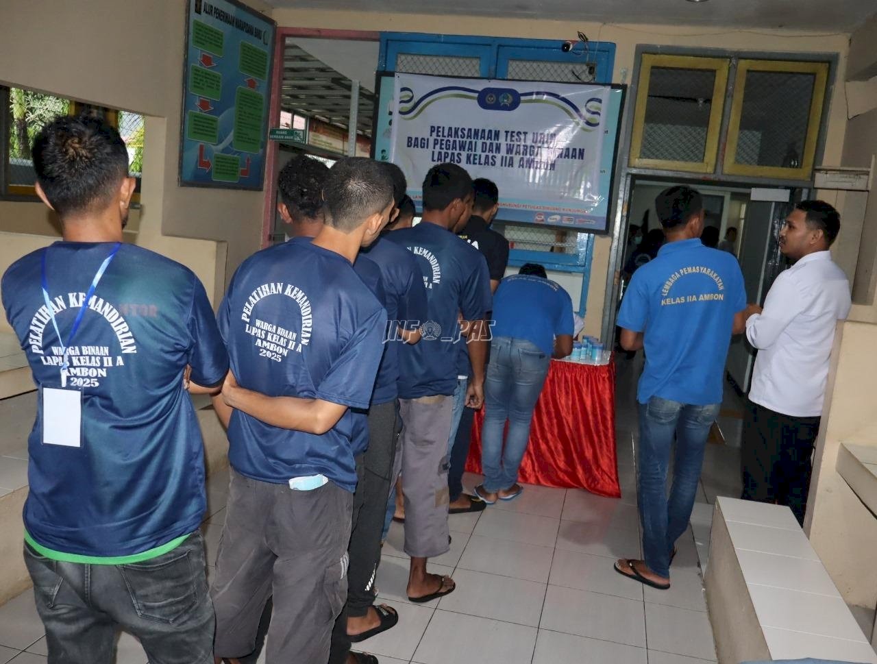 Berantas Narkoba, Lapas Ambon Gelar Tes Urine Massal Gandeng BNN & Dinkes