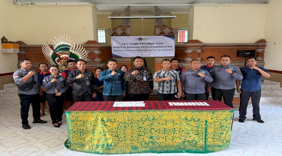 Rutan Negara Gelar Tes Urine kepada Warga Binaan dan Petugas