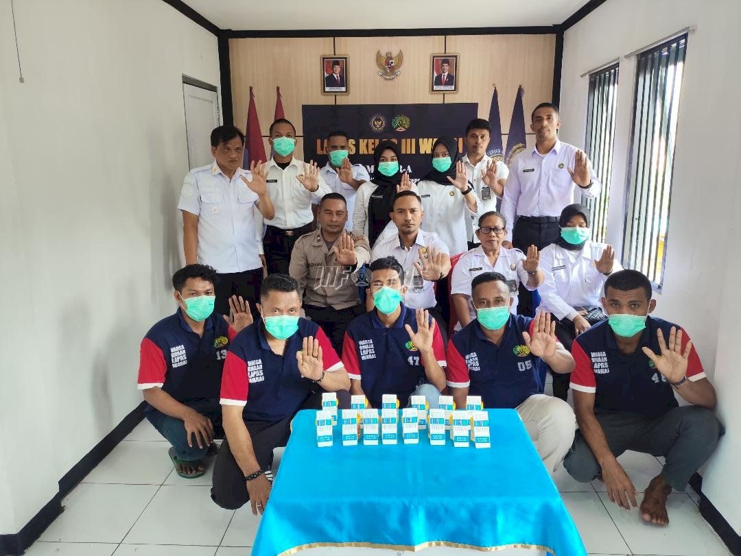 Sinergi Cegah Narkoba, Lapas Wahai Gandeng Puskesmas dan Polsek Gelar Tes Urine