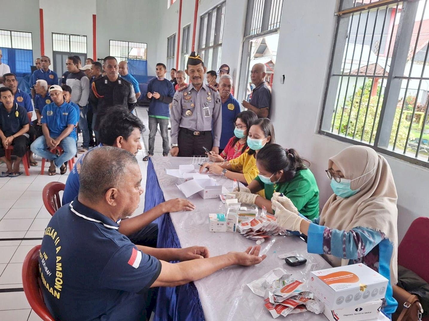 Lapas Ambon Gandeng Puskesmas Passo Gelar Pemeriksaan Kesehatan Warga Binaan