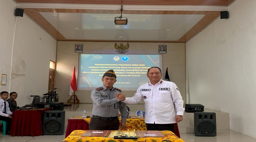 Lapas dan BNNK Cilacap Sepakati Kerja Sama Pencegahan, Penanggulangan, dan Pemberantasan Narkoba