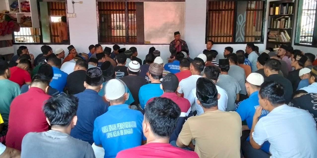 Bina Rohani Warga Binaan, Lapas Bangko Hadirkan Pemateri dari Kemenag Kab. Merangin
