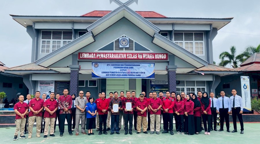 Lapas Muara Bungo Sepakati PKS dengan Bimas Kristen Kemenag Prov. Jambi