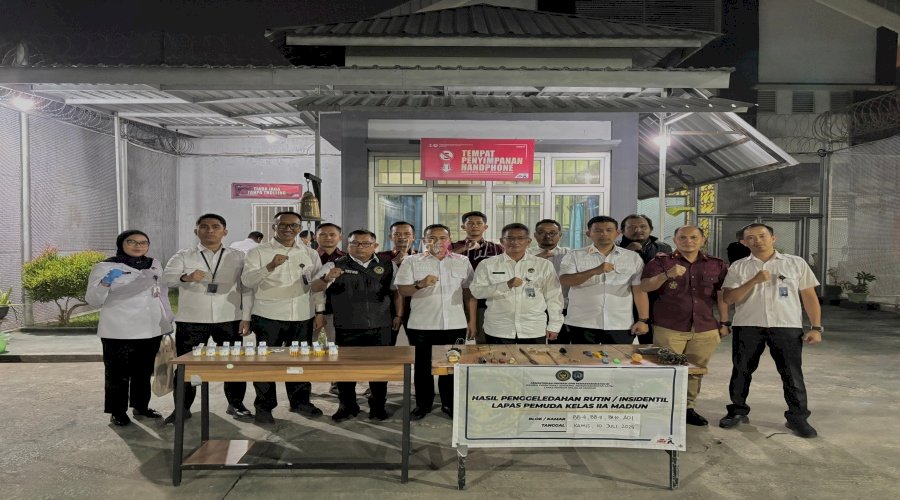 Deteksi Penyalahgunaan Narkoba, Lapas Pemuda Madiun dan Kanwil Ditjenpas Jatim Gelar Sidak dan Tes Urine