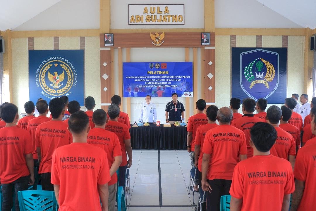 Lapas Pemuda Madiun Latih Warga Binaan Olah Lele Jadi Frozen Food