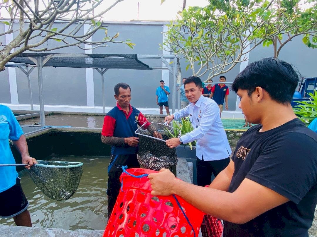 Kolam Sederhana, Hasil Maksimal: Rutan Negara Panen Perdana 60 Kg Lele
