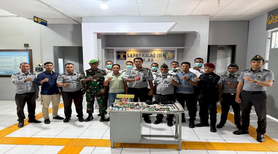 Gelar Razia Gabungan dengan APH, Bentuk Komitmen Lapas Namlea Zero Halinar