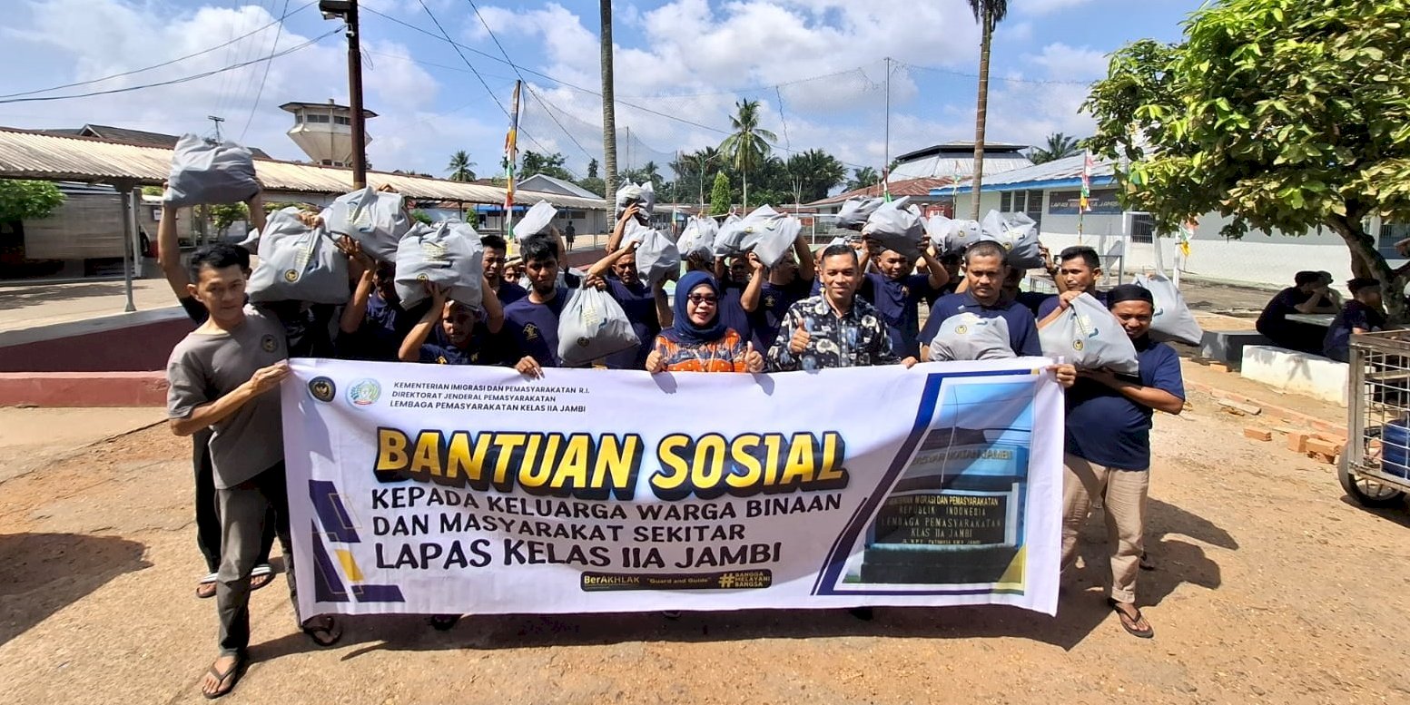 Lapas Jambi Salurkan Bansos bagi Warga Binaan, Keluarga, dan Masyarakat Sekitar