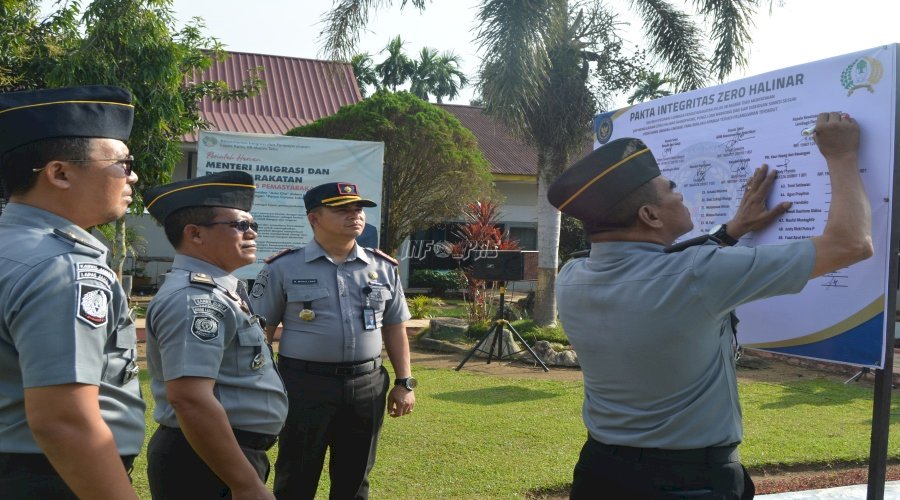 Penandatanganan Pakta Integritas, Lapas Muara Tebo Berkomitmen Zero Halinar