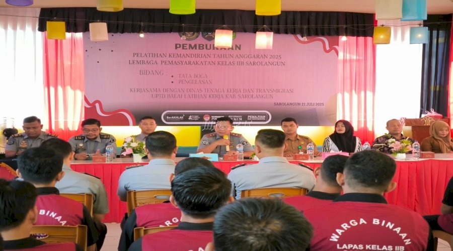 Lapas Sarolangun Fasilitasi Pelatihan Bersertifikat bagi 40 Warga Binaan