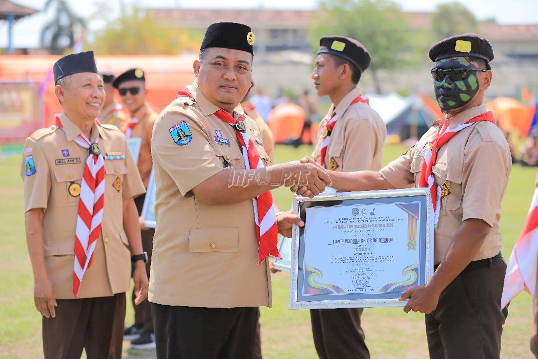 Lapas Pemuda Madiun Sabet Juara I Yel-Yel Perkemahan Satya Dharma Bhakti