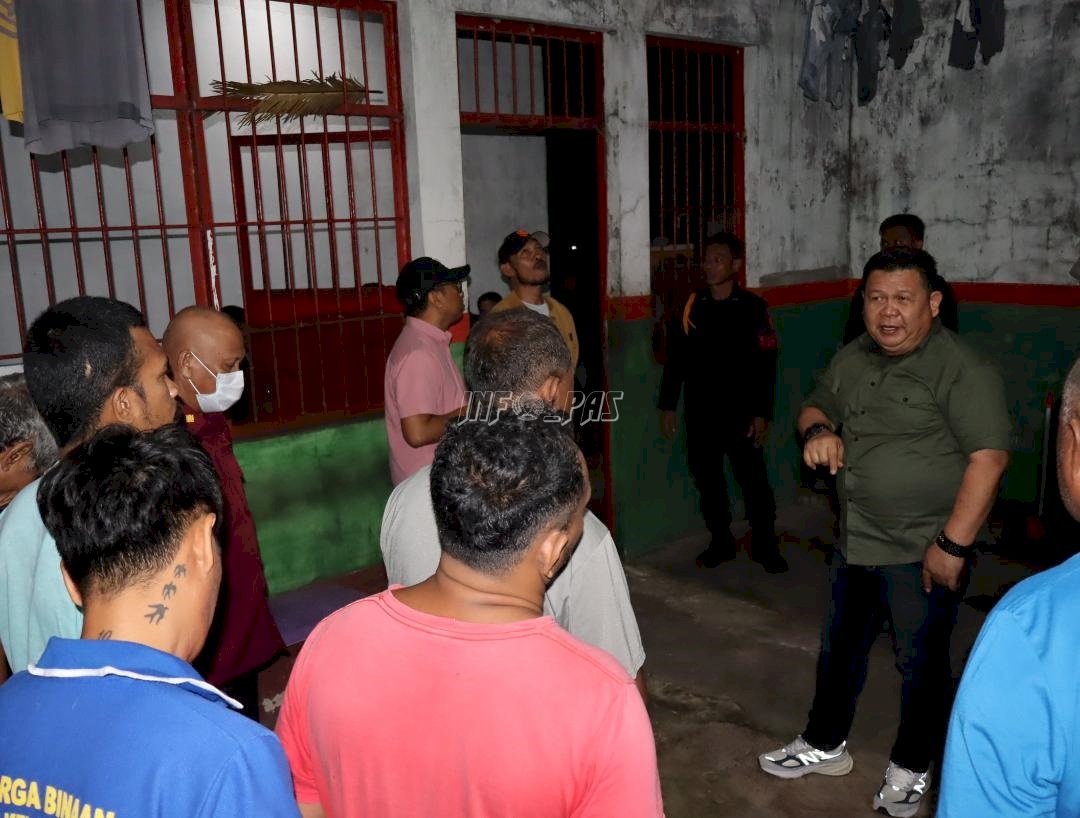Sidak Tengah Malam, Inspektur Wilayah IV Kunjungi Lapas Ambon