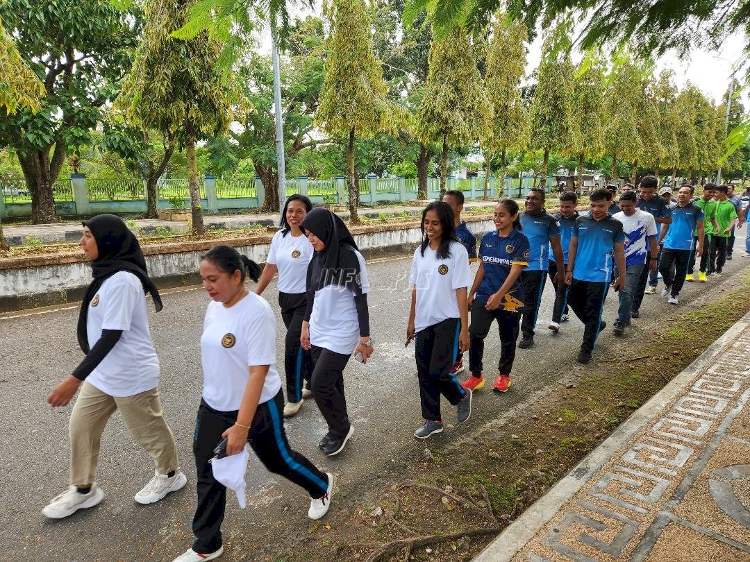 Lapas Tual Gelar Jalan Santai Jaga Kebugaran dan Kekompakan